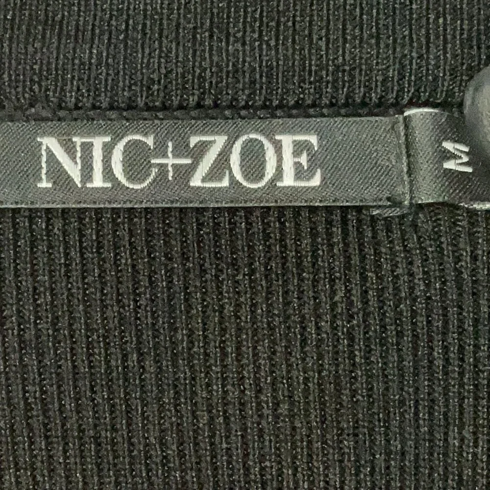 NWT black wrap sweater dress Nic + Zoe, size Medium - Picture 9 of 12